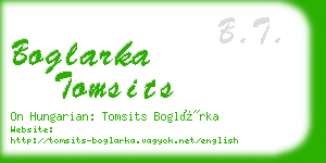boglarka tomsits business card